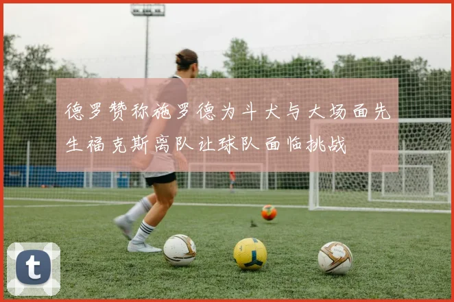德罗赞称施罗德为斗犬与大场面先生福克斯离队让球队面临挑战